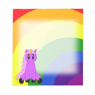 かわいいスクラッフィーUnicornメモ帳（ピンク） ノートパッド