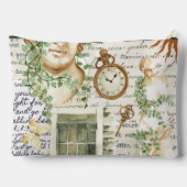 かわいいスクラップブックの背景色のイラスト アクセサリーポーチ (裏面)