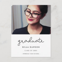 かわいいスクリプトの卒業写真 ポストカード