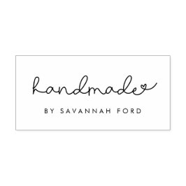 かわいいスクリプトシンプルの手作り セルフインキングスタンプ