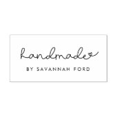 かわいいスクリプトシンプルの手作り ラバースタンプ (インプリント)