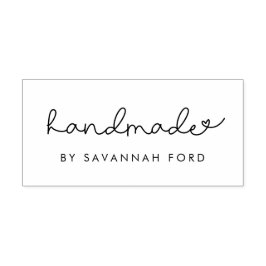 かわいいスクリプトシンプルの手作り ラバースタンプ