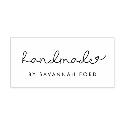 かわいいスクリプトシンプルの手作り ラバースタンプ (インプリント)