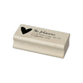 かわいいスクリプトタイポグラフィハート差出人住所 ラバースタンプ (スタンプ)