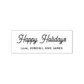 かわいいスクリプトハッピーホリデーズクリスマスことわざ名 ラバースタンプ (インプリント)