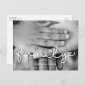 かわいいスクリプトファミリーの写真の休日 ポストカード (正面/裏面)