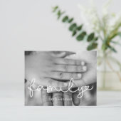 かわいいスクリプトファミリーの写真の休日 ポストカード (スタンド正面)