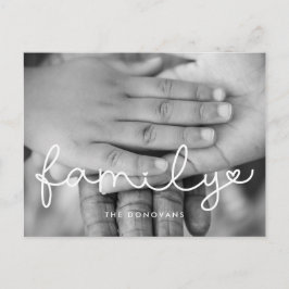 かわいいスクリプトファミリーの写真の休日 ポストカード