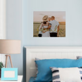 かわいいスクリプトファミリー写真金ゴールド文字オーバーレイ 箔ポスター (インサイチュ (寝室))