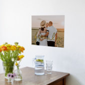 かわいいスクリプトファミリー写真金ゴールド文字オーバーレイ 箔ポスター (レイダウン (キッチン))