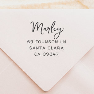 かわいいスクリプトファミリー名&アドレス ラバースタンプ