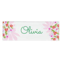 かわいいスクリプトフローラ従業員名タグ