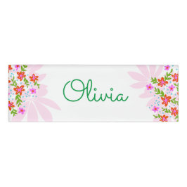 かわいいスクリプトフローラ従業員名タグ 名札