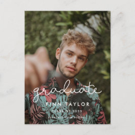 かわいいスクリプト卒業パーティーの写真 ポストカード