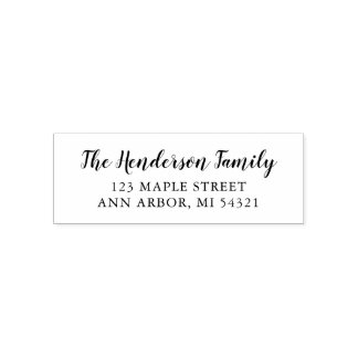 かわいいスクリプト新しいホーム差出人住所 セルフインキングスタンプ