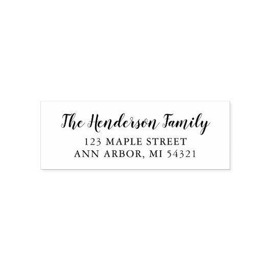 かわいいスクリプト新しいホーム差出人住所 セルフインキングスタンプ (デザイン)