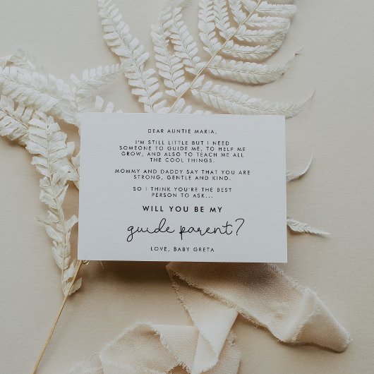 かわいいスクリプト私のガイドの親カードになる 招待状