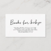 かわいいスクリプト赤ちゃんシャワーブックリクエストカード エンクロージャーカード (正面)
