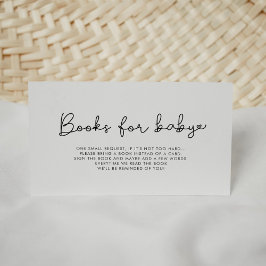 かわいいスクリプト赤ちゃんシャワーブックリクエストカード エンクロージャーカード