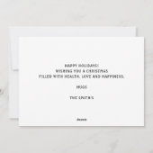 かわいいスクリプト雪だるまメリークリスマス シーズンカード (裏面)