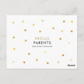 かわいいスクリプト ベイビー 誕生のお知らせ ポストカード (裏面)