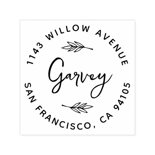 かわいいスクリプト&手書きブランチ |アド素朴レス セルフインキングスタンプ (デザイン)