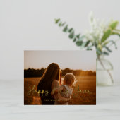 かわいいスクリプトHappy New Yearの写真 箔シーズンポストカード (立ち正面)