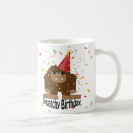 かわいいスクワッチの誕生日ビッグフット コーヒーマグカップ