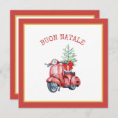 かわいいスクーター　メリークリスマス シーズンカード (正面/裏面)