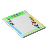 かわいいスクールキッズイラストレーション先生メモ帳 ノートパッド (アングル)