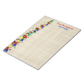 かわいいスクールキッズイラストレーション先生メモ帳 ノートパッド (アングル)