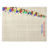 かわいいスクールキッズイラストレーション先生メモ帳 ノートパッド (正面)