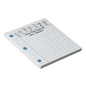 かわいいスクールキッズイラストレーション先生メモ帳 ノートパッド (アングル)