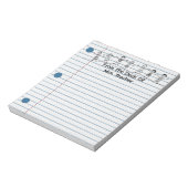 かわいいスクールキッズイラストレーション先生メモ帳 ノートパッド (回転)