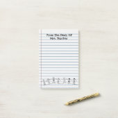 かわいいスクールキッズ先生ポストイット ポストイット (デスク上)