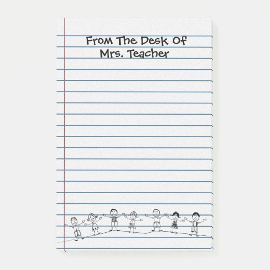 かわいいスクールキッズ先生ポストイット ポストイット (正面)