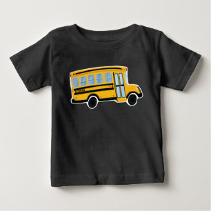かわいいスクールバスの幼児のフード付きスウェットシャツのプルオーバ ベビーTシャツ