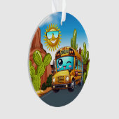 かわいいスクールバスオーナメント オーナメント (正面)