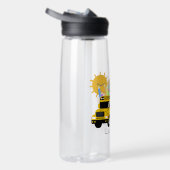 かわいいスクールバス新学期パーソナライズされた名 ウォーターボトル (右面)