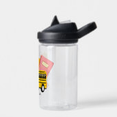 かわいいスクールバス新学期パーソナライズされた名 ウォーターボトル (左面)