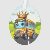 かわいいスクールバス オーナメント (正面)
