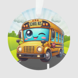 かわいいスクールバス オーナメント