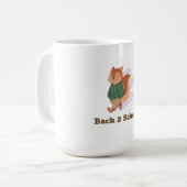 かわいいスクールリスデザイン コーヒーマグカップ (正面左)