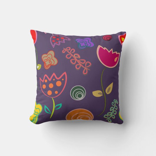 かわいいスケッチさまざまな花|過去記事 クッション (正面)