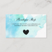 かわいいスケッチハート |水彩 | Tyカード 名刺 (裏面)