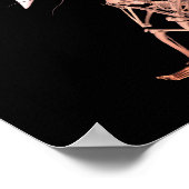 かわいいスケルトンと幽霊ハロウィーン ポスター (角)