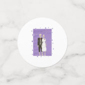 かわいいスケルトンをテーマにしたハロウィン結婚の紙吹雪 コンフェッティ (スモール正面)