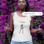 かわいいスケルトンダンスウィメンズトレーニングヨガピラティス タンクトップ