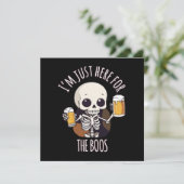 かわいいスケルトンハロウィーンオクトーバーフェスト 招待状 (スタンド正面)