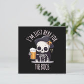 かわいいスケルトンハロウィーンオクトーバーフェスト 招待状 (スタンド正面)